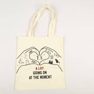 Taylor Swift A Lot Going on At The Moment 1989 13  Heart Canvas Tote Bag